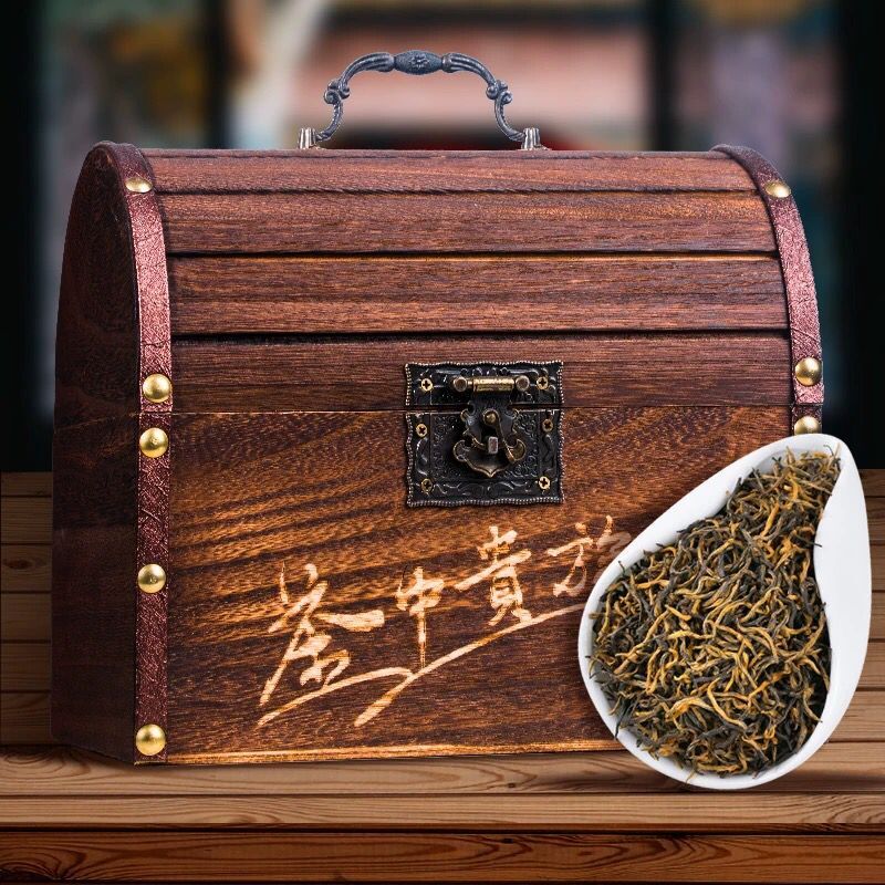 福岗 实木礼盒金骏眉红茶大师武夷山桐木关金俊眉茶叶礼盒装500g高清大图