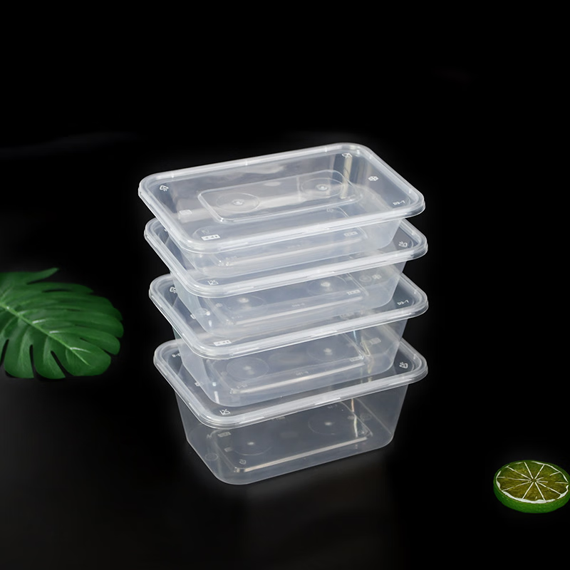 工霸(GONGBA)方形餐盒一次性塑料打包盒RYCF-650单格(透明)300套 单位:箱高清大图