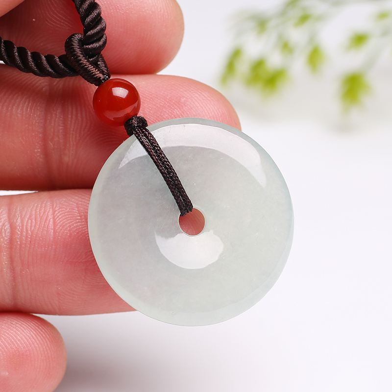 印象眸翡翠平安扣坠子翡翠玉石吊坠附送证书