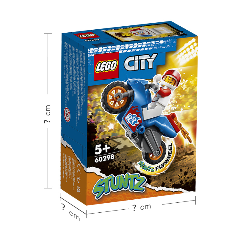 lego乐高 城市系列 60298 摩托车火箭发射特技 拼插积木玩具