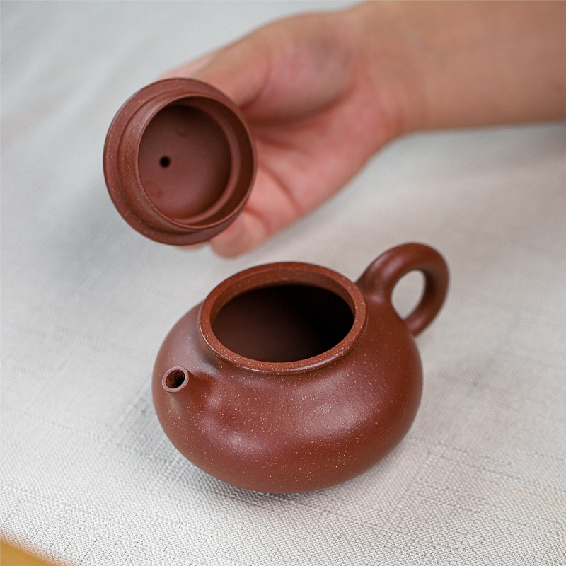 蕙韵 『容天』全手工 宜兴原矿降坡泥紫砂壶 家用功夫茶具泡茶壶 210ml