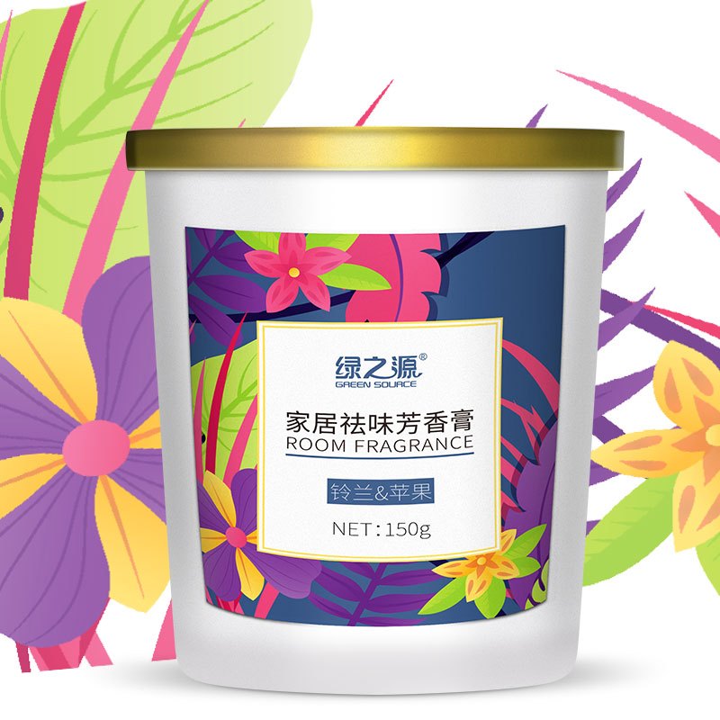 绿之源 家居祛味芳香膏（铃兰&苹果）空气清新剂室内卧室新车固体芳香球清香去除异味卫生间厕所除臭Z-3568