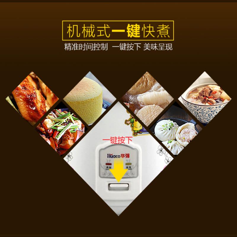 美事多多华强1000W印花电饭锅 （连体）6L图片