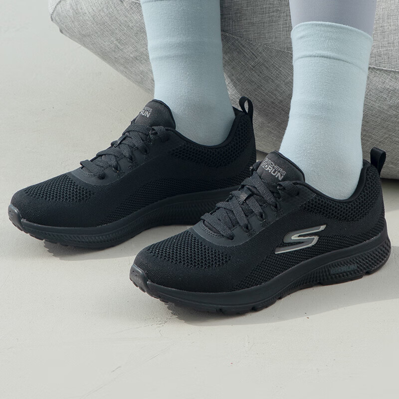 斯凯奇(Skechers)女鞋2023秋季新款运动鞋GORUN训练鞋缓震耐磨轻便透气跑步鞋128288-BBK3_84