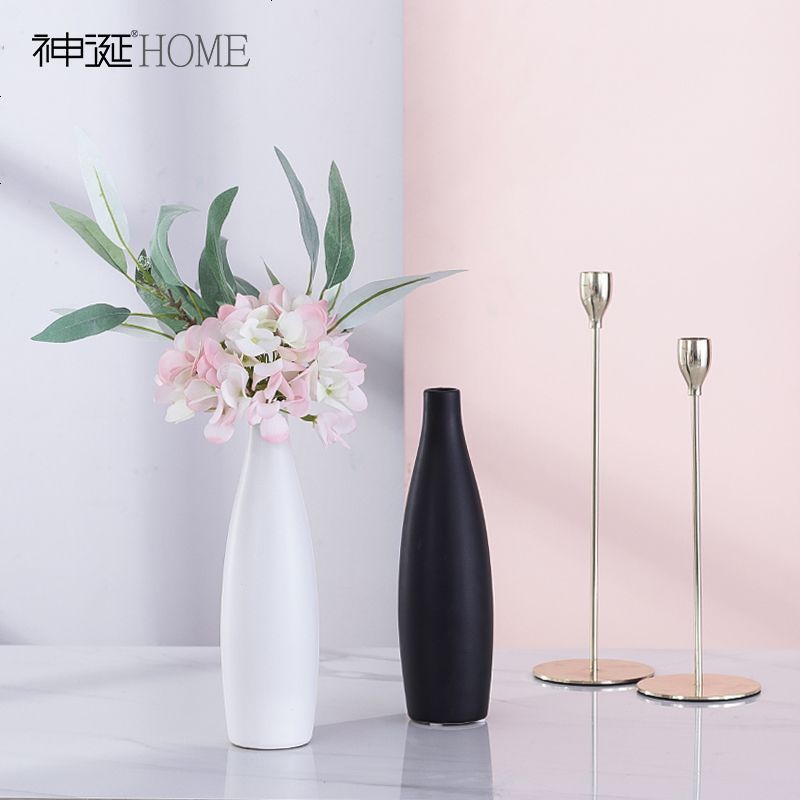 北欧ins陶瓷干花花瓶摆件简约现代餐桌客厅创意家居装饰品插花器