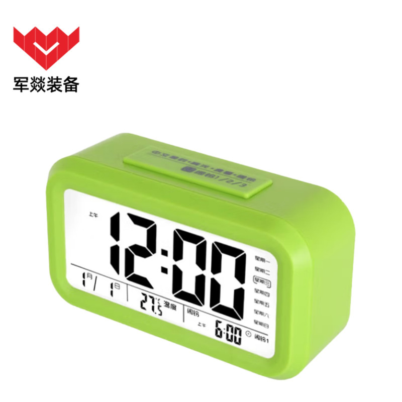 挂钟/钟表 军燚 JY-JW2300826 LCD 长方形 机械 绿色 湿度