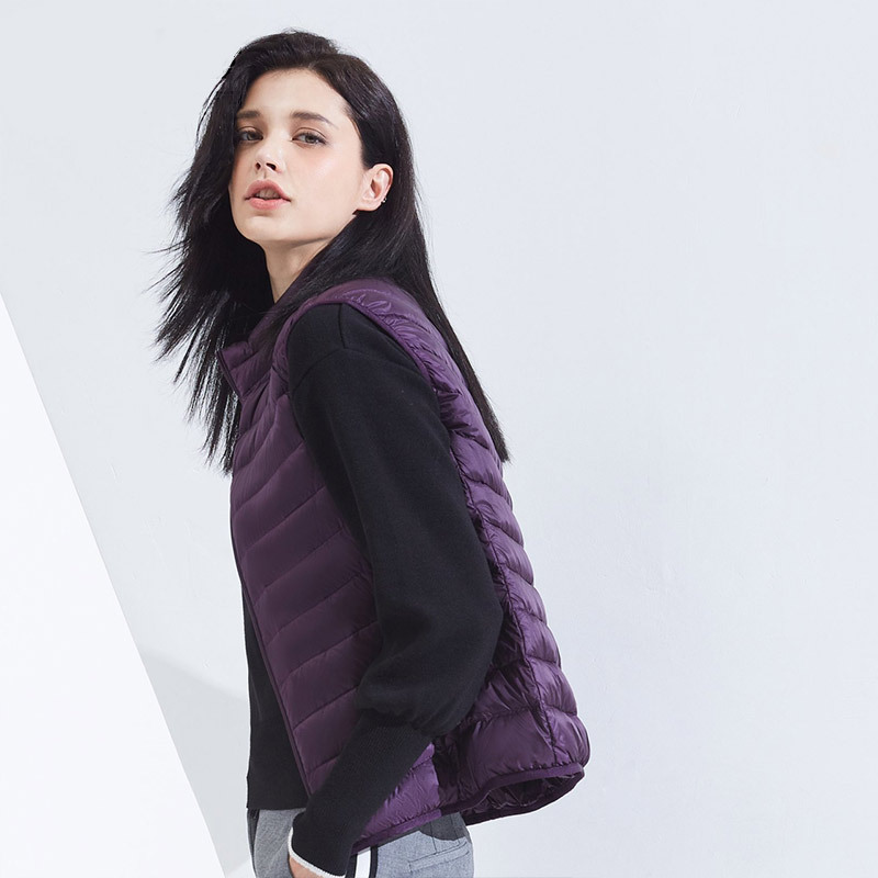 波司登羽绒马甲女外套韩版冬季女式外穿轻薄款鸭绒背心b80131002