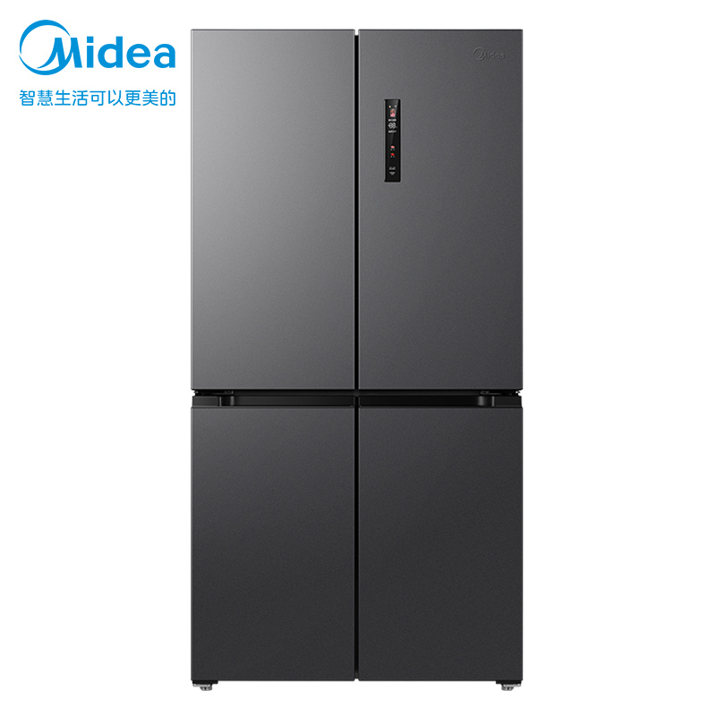 美的(Midea)一级能效双变频十字双开门四开门家用智能冷藏冷冻电冰箱风冷无霜MR-666WSPZE超大容量高清大图