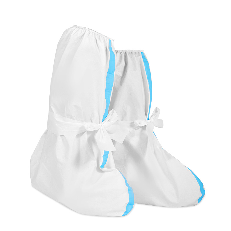 秝客(lefeke)医用耗材医用隔离鞋套(含胶条)3套装一次性护鞋套防护脚套高筒长靴加厚无纺布透气防尘耐磨防护防疫防水
