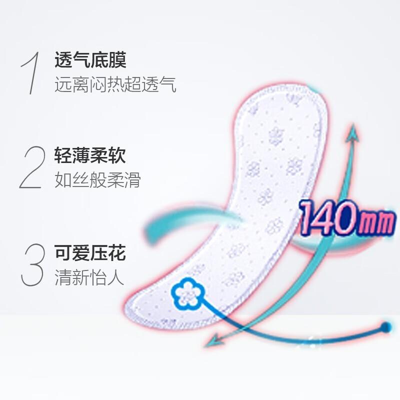 苏菲 零敏肌 140护垫20片*2包高清大图