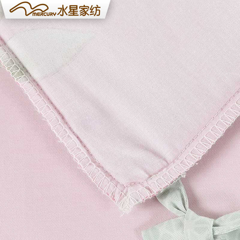 水星家纺 全棉印花四件套 甜美春熙 床上用品被单被套床单床品套装 纯棉斜纹双人被套床单式4件套 1.5m/1.8米床