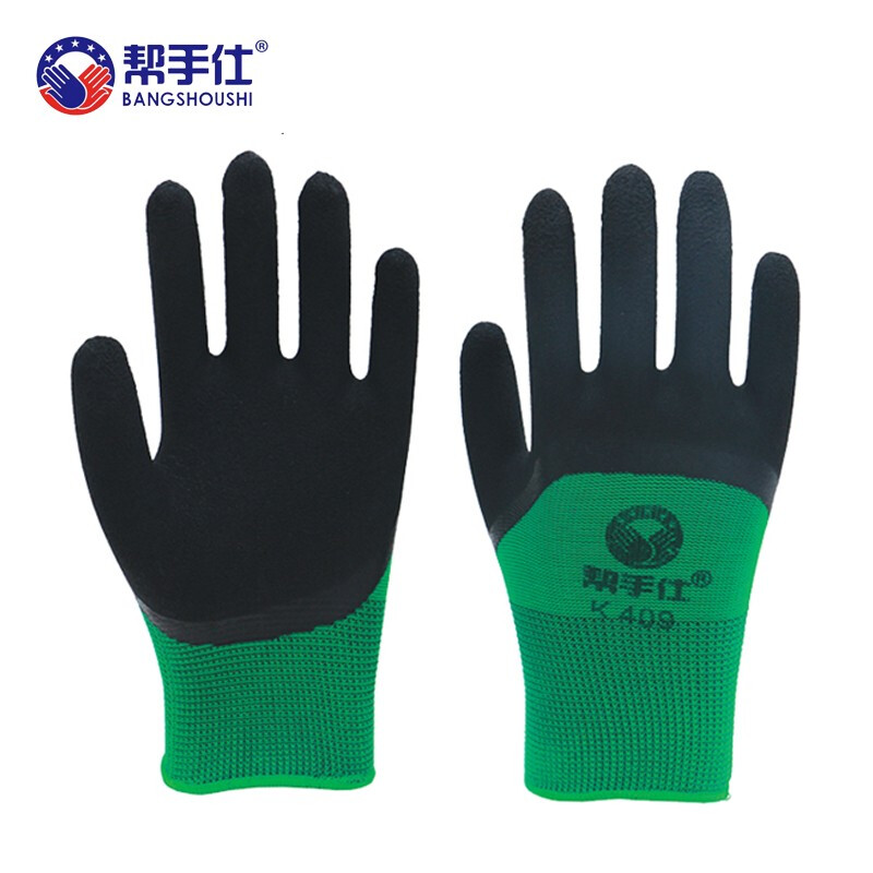 帮手仕K409(绿色)发泡手套 12副/包