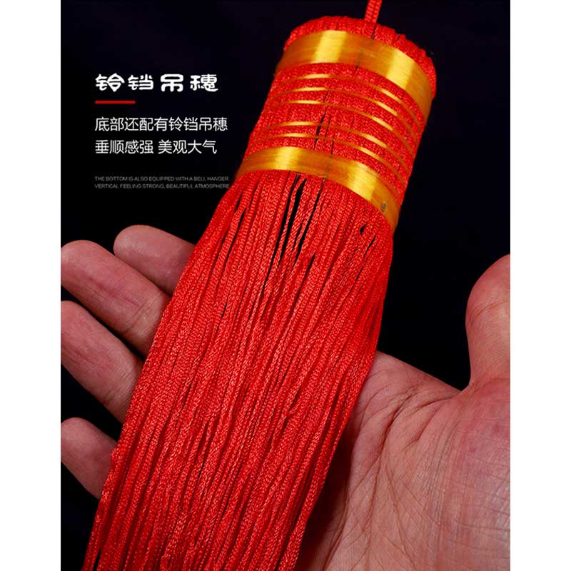 玟书 植绒大红灯笼 150#直径100cm高度80cm 圆形红穗 2个高清大图