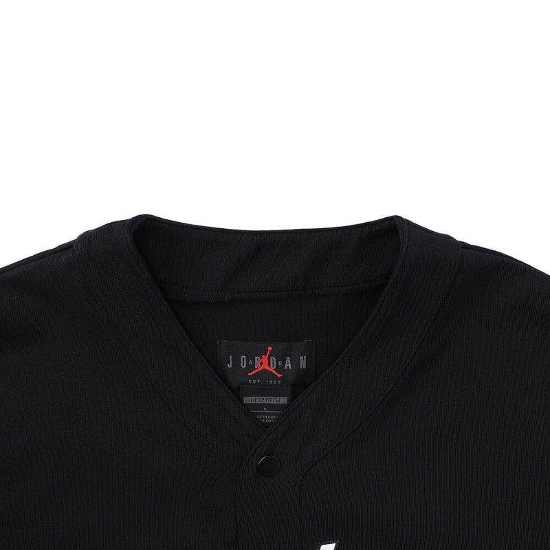 NIKE耐克运动休闲JORDAN短袖开衫V领男装FN4664-010 D