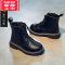 可莉允男童马丁靴2022新款秋冬季女童靴子秋款加绒儿童二棉短靴春秋皮靴