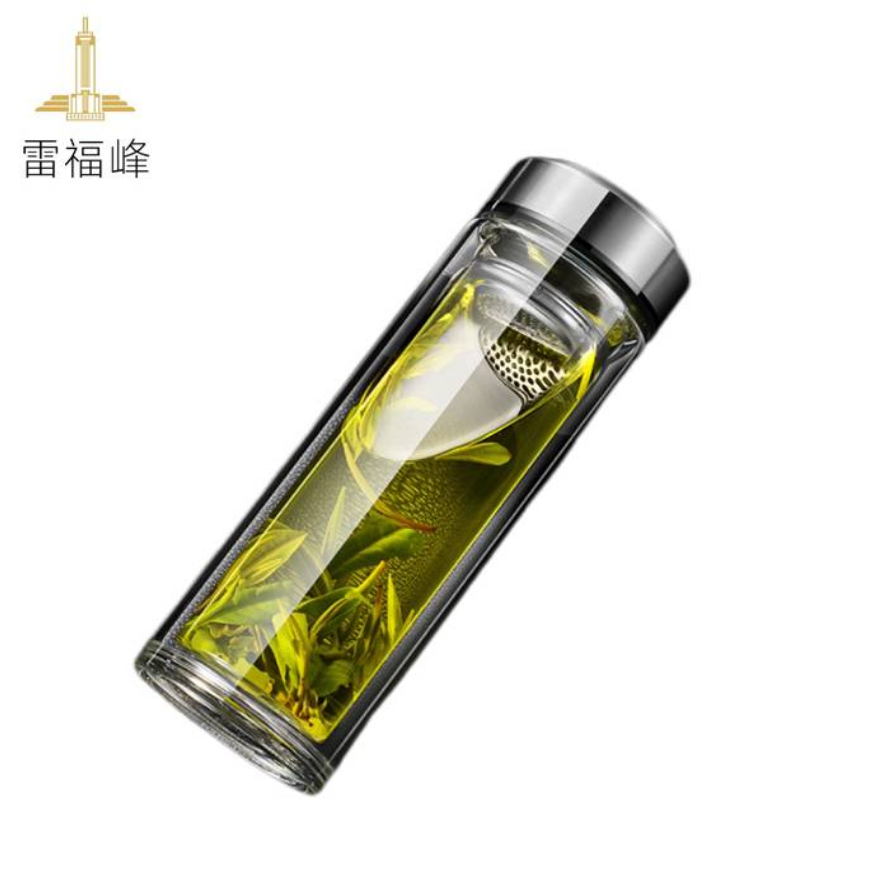 雷福峰高硼硅玻璃杯双层隔热玻璃水杯450ml/个高清大图