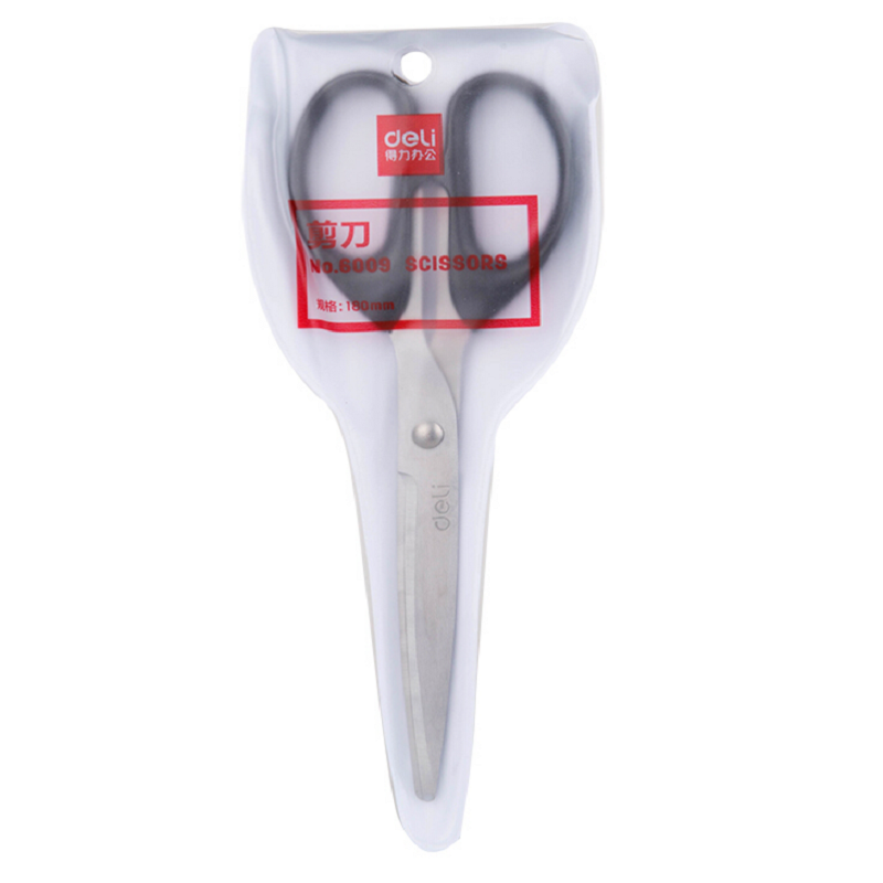 得力(deli) 剪刀办公厨房家用锋利不锈钢缝纫裁剪纸刀 中号(178mm)