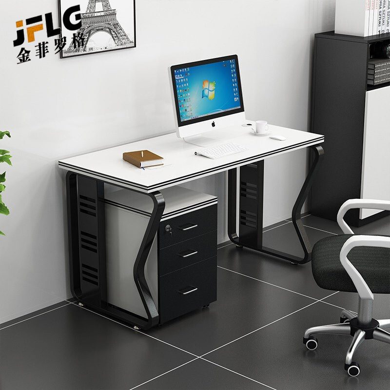 苏宁 金菲罗格 办公家具 钢架职员员工办公桌高清大图