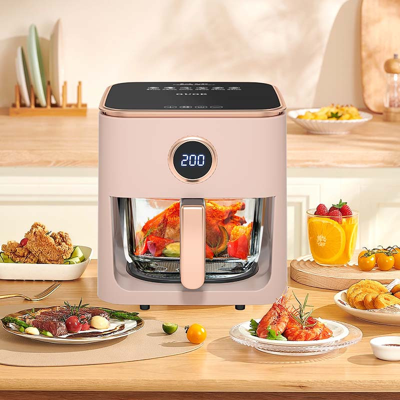 谷格(GUGE)可视化空气炸锅家用智能大容量透明无油多功能电炸锅烘烤机薯条机GC919A 智能电脑款