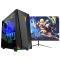 世纪之星 i7级六核E5 2620/AMD Radein游戏独显/8G内存/256G固态+500G机械盘 家用办公商务 游戏电脑 台式机 组装电脑 台式电脑 电脑主机+24英寸全套