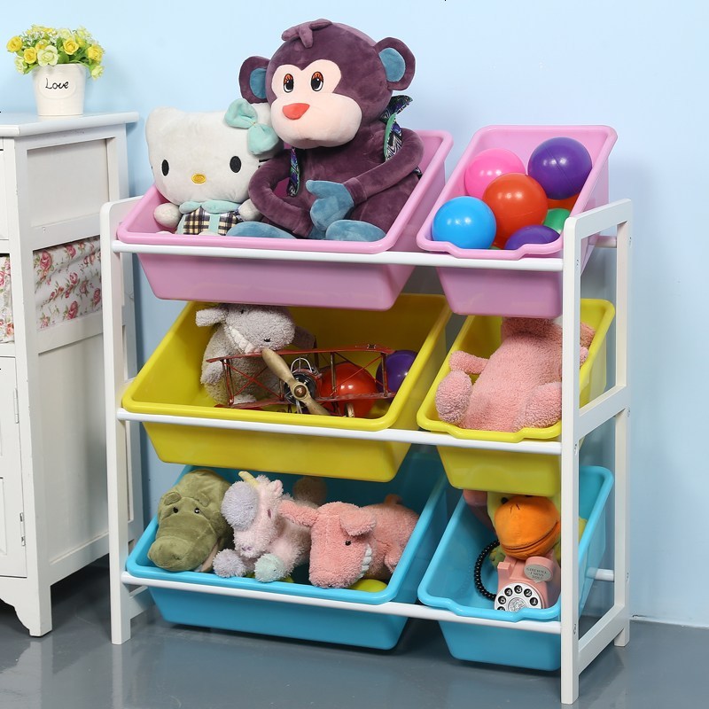 儿童玩具架实木玩具收纳架幼儿园玩具分类架玩具收纳柜多层玩具箱