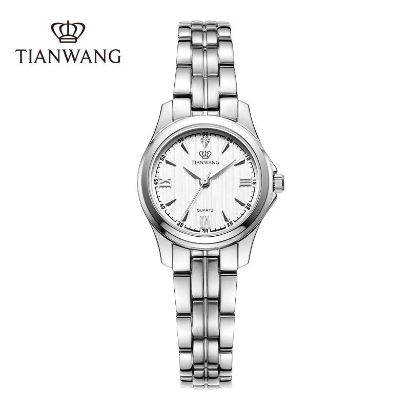 天王手表女士简约精致石英表气质小表盘腕表商务休闲钢带女表3570高清大图