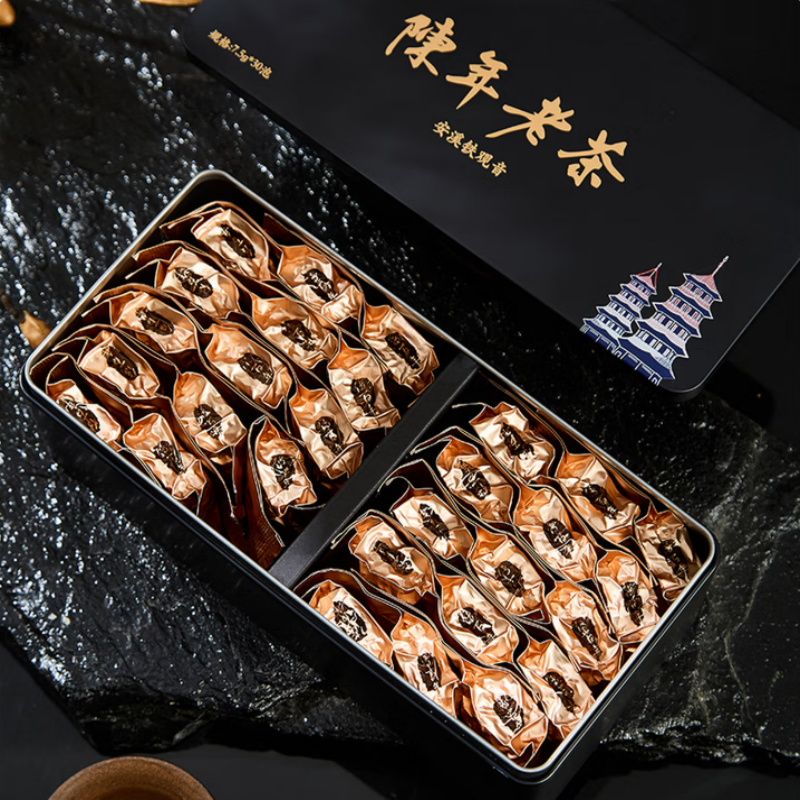 传百年茶叶 陈年老茶铁观音礼盒装 225克/盒(7.5g*30泡)高清大图