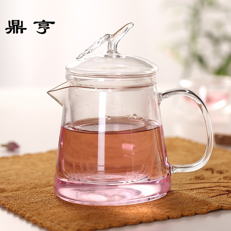 鼎亨花茶茶壶耐高温玻璃茶具花茶水果茶含过滤内胆泡水果茶下午