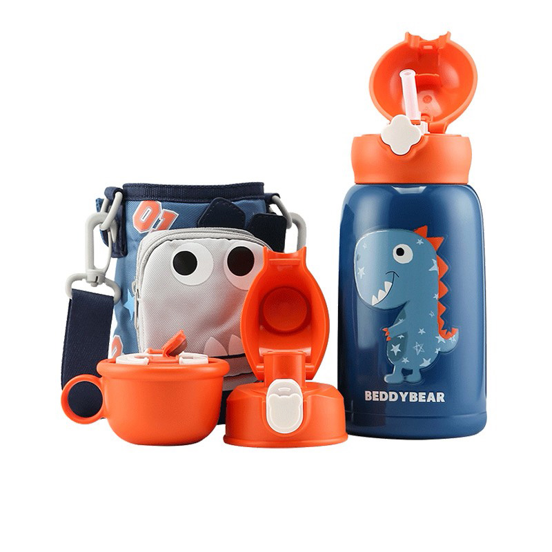 杯具熊 恐龙口袋动物RT105-630 保温杯 630ml 蓝色