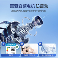 海尔(Haier)10公斤 大容量 直驱变频 全自动 波轮洗衣机 晶彩触屏 玻璃盖 双动力系列 XQS100-BZ556