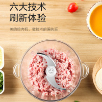 美的 LZ25Easy106 绞肉机多功能绞肉馅玻璃机身料理机 宝宝辅食 大容量家用绞肉机 3-5人 3500