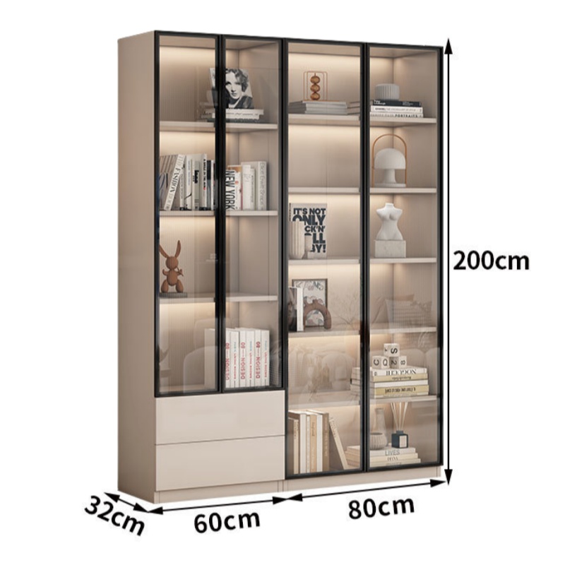 怡卓欧资料柜四门两抽台高清大图