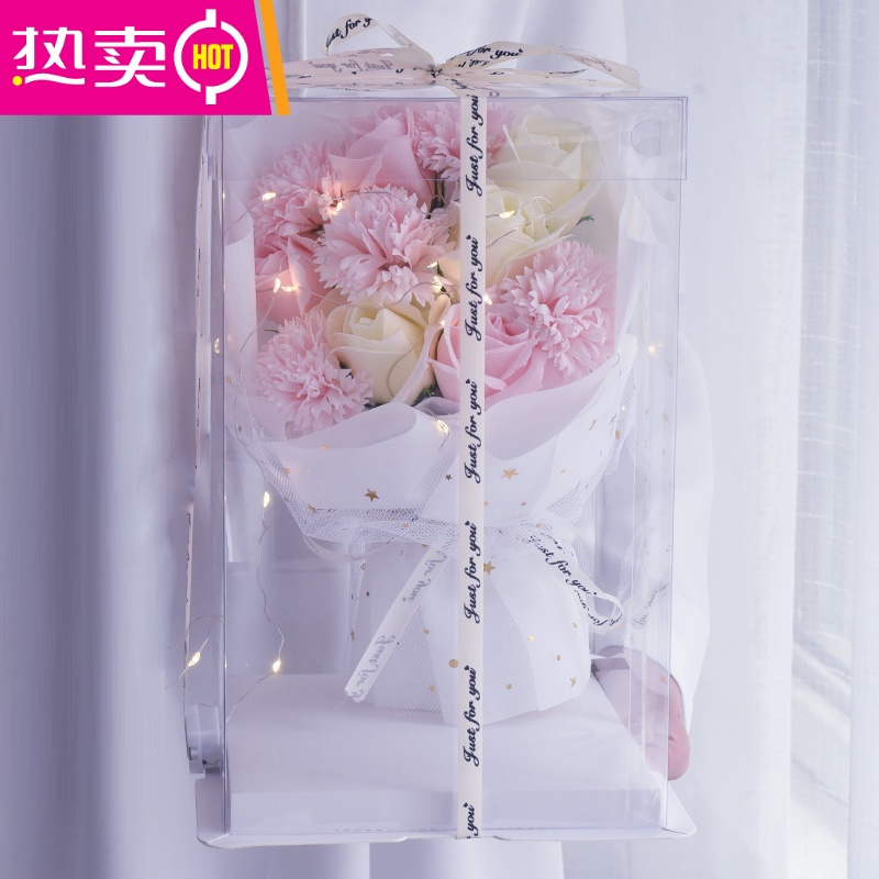 封后 Fenghou 花瓶 花艺满天星花束礼盒仿真玫瑰康乃馨向日葵香皂花送女友毕业儿童节花束fenghou 3粉玫瑰3白 玫瑰5粉康乃馨 价格图片品牌报价 苏宁易购梦舟家居生活专营店