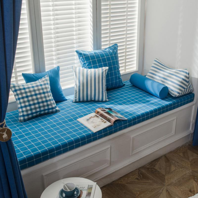 BONJEAN北欧高密度海绵飘窗垫窗台垫定做沙发垫条纹阳台榻榻米垫卡座 格条28cm飘窗垫