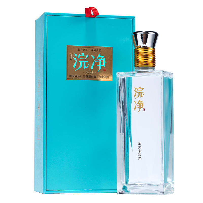 尊真久坊浣净酒42度浓香型白酒礼盒装500ml