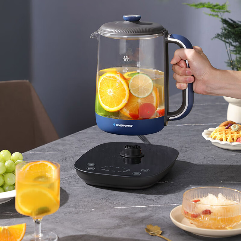 蓝宝(BLAUPUNKT)养生壶煮茶器花茶壶烧水壶恒温水壶 BP-YS818P 墨蓝星辰 1.8L高清大图
