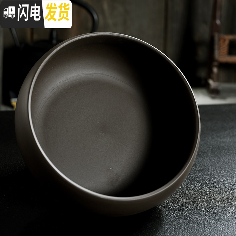 三维工匠水仙铜钱花盆陶瓷家用睡莲碗莲小紫砂无孔水培大号多肉 紫砂水培花盆-静心 小花盆容器
