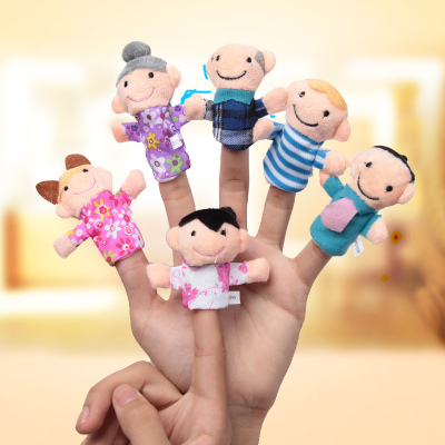 婴儿童手偶幼儿园语言区手指偶游戏材料十二生肖动物手套安抚玩偶布指