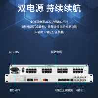 博扬 综合业务电话光端机 4路E1+30路电话+4路百兆以太网物理隔离 单纤100km 机架式 1对