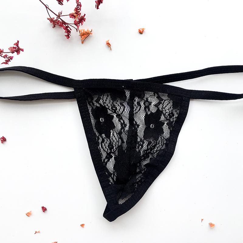 suntek丁字裤男蕾丝低腰细带内裤一片式单丁性感透明t裤超薄潮男透