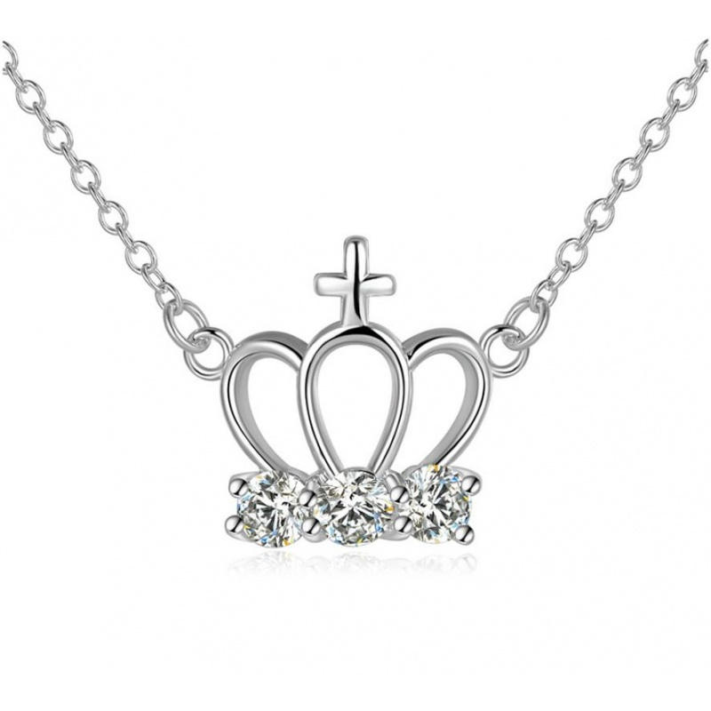 N612 Women Silver Necklace 镀925纯银女项链日韩版锁骨链潮人送女朋友七夕情人节礼物