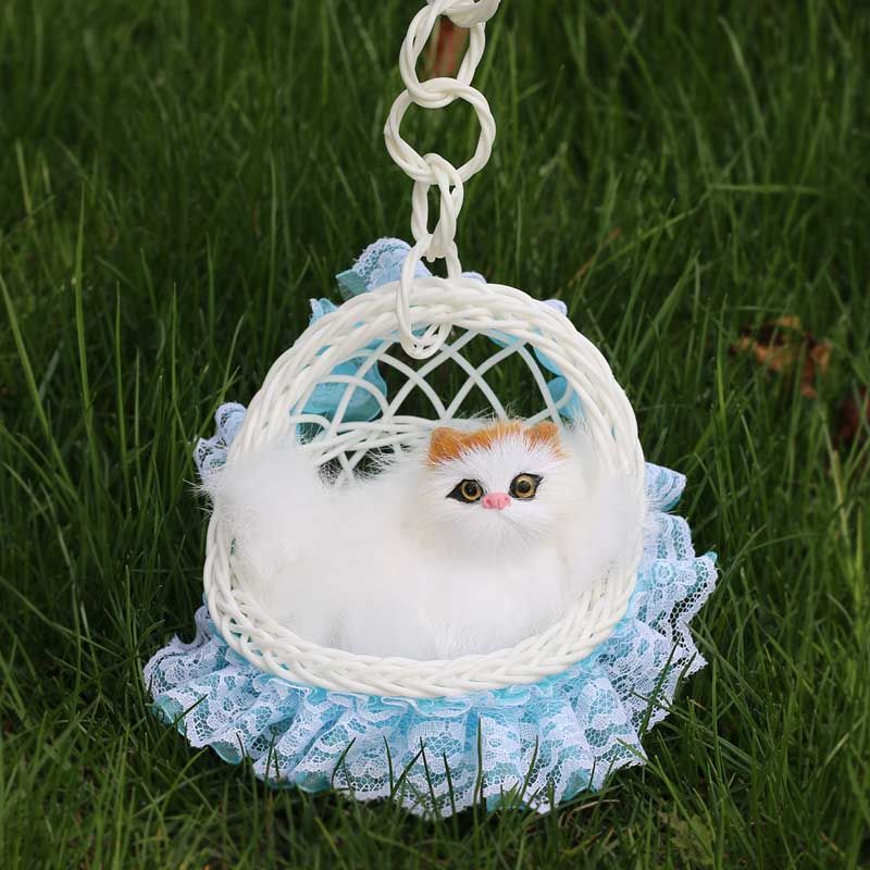 仿真小猫咪毛绒玩具仿真动物模型摆件儿童玩具生日礼物小猫玩具不叫