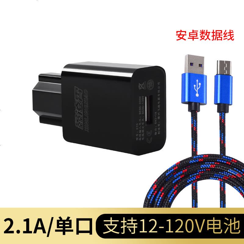 [补贴10%]快充通用电动车手机充电器电瓶转换接头36V-120V兼容代驾车载usb图片