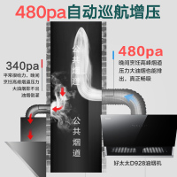 Haotaitai用心爱好太太抽油烟机D928家用自动清洗智能感应厨房大吸力侧吸油烟机