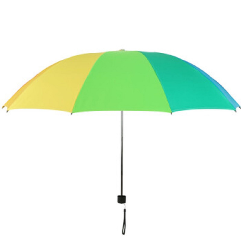 天堂 三折晴雨伞1733395E七彩世界(颜色随机) 61cm*10k (把)
