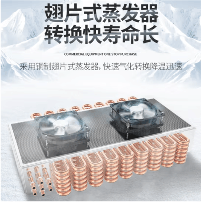 乐创(lecon)商用六门冰柜 立式 厨房保鲜柜节能压缩机 工程豪华款双温图片