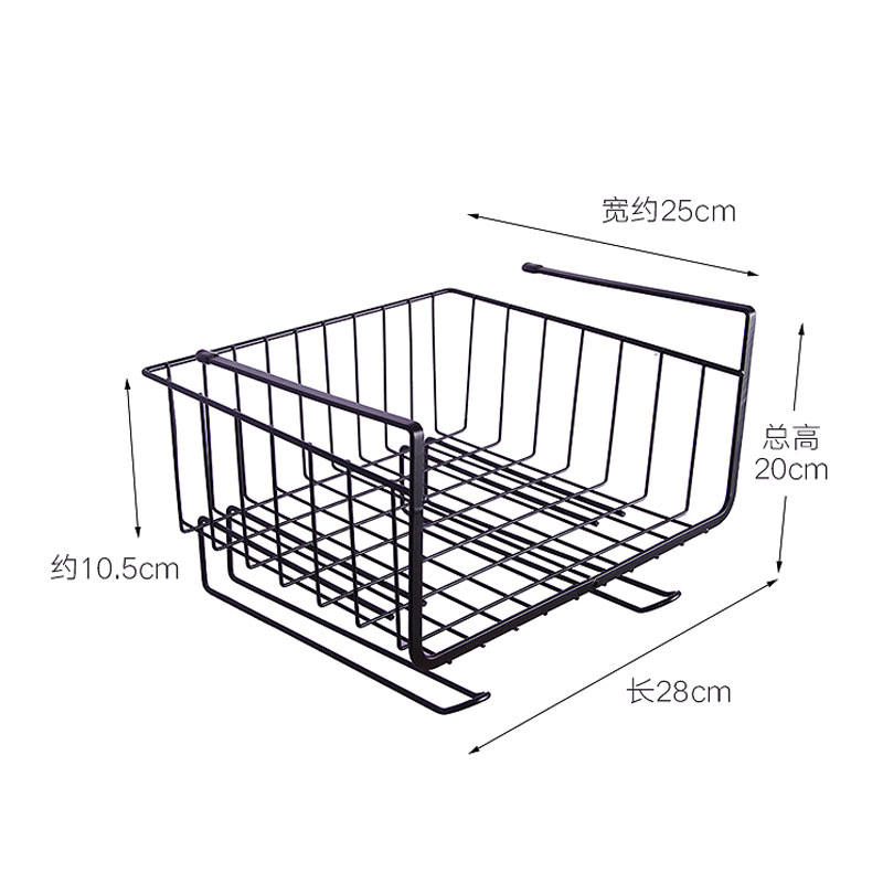 铁艺厨柜置物架厨房用品置物收纳抹布挂钩架卷纸保鲜膜收纳收纳层架 三维工匠高清大图