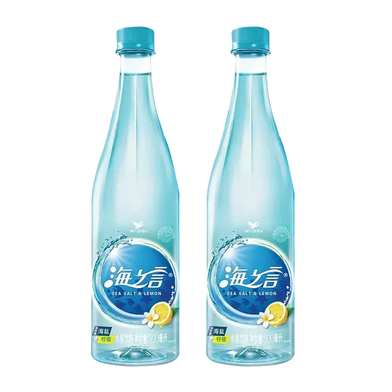 统一 海之言 柠檬口味 地中海海盐 补充电解质 500ml*15瓶 整箱装高清大图