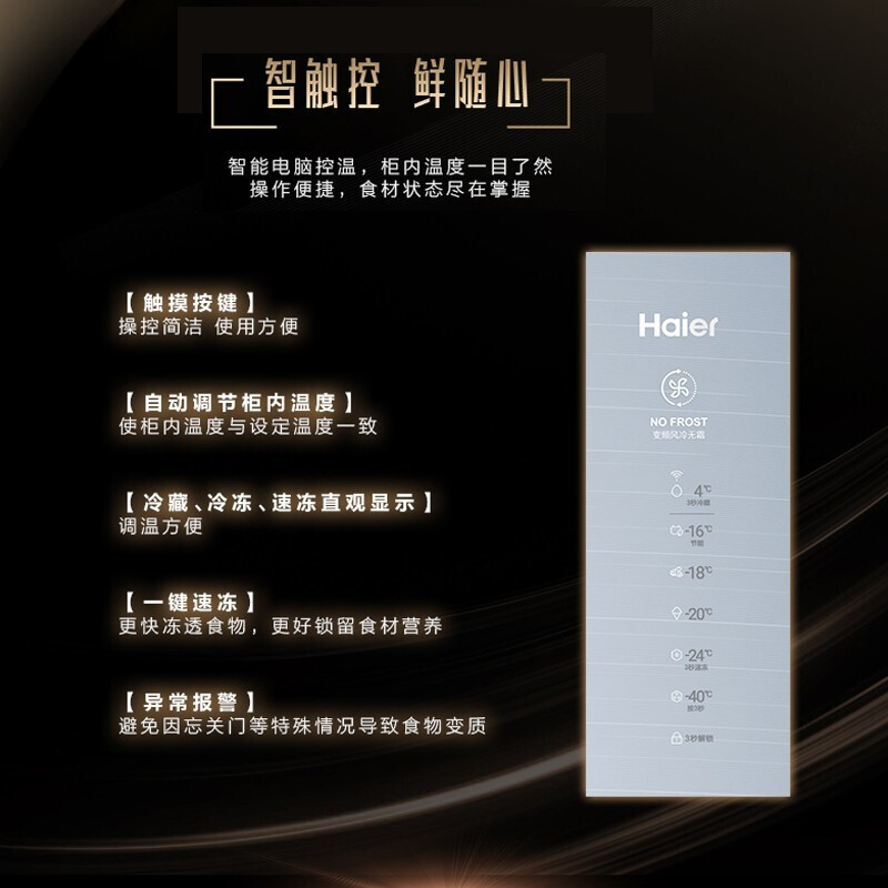 海尔(Haier)192升家用立式冰柜冷柜冷藏冷冻柜小冰箱 风冷无霜 多层独立分区 立式分储占地小 BD-192WEGL高清大图