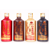 贵州茅台酒厂(集团)白金酒有限责任公司出品 白金窖龄酒金尊酱香型53度425ml4瓶礼盒装